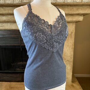 Venus lace tank top camisole - periwinkle, M